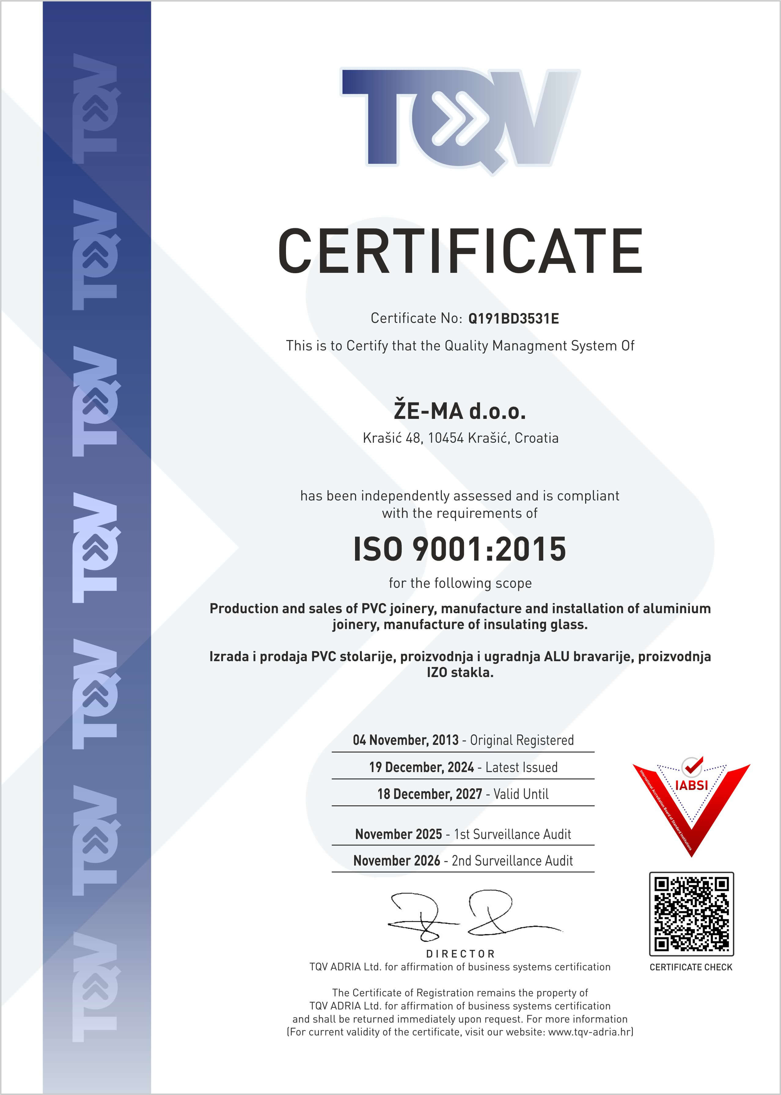 Že-Ma ISO 9001